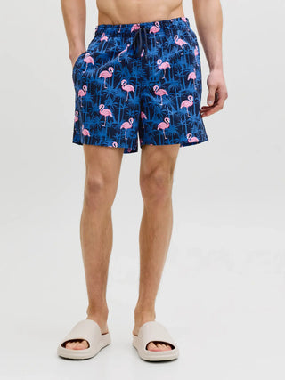 JACK&JONES MAUI VIBES BOXER MARE A FANTASIA CON FENICOTTERO 12291426 NVB
