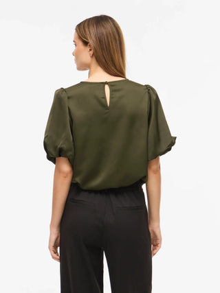 VILA MAGLIA VIELLETTE IN RASO CON MANICHE 2/4 A SBUFFO 14107986 FNH