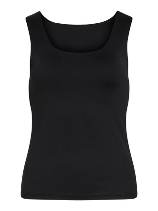 VILA T-SHIRT KENZA SMANICATA CON SCOLLO A U 14089092 BLK