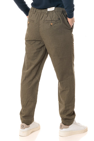 IMPURE MILES CHINO PANTALONE IN MISTO LINO CONFORT UOMO MILES MLN230
