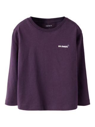 NAME IT T-SHIRT FORINA A MANICHE LUNGHE CON CUP CAKE SULLA SCHIENA 13258655 NVC