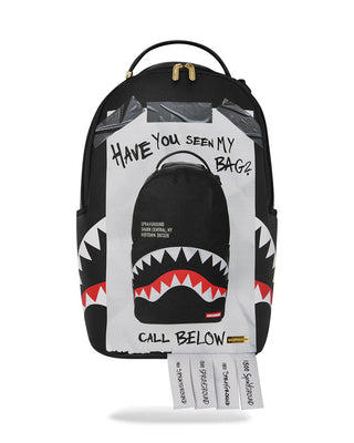 SPRAYGROUND ZAINO MISSING BAG FLYER ON BAG WITH REAL CUT STRIPS B8735