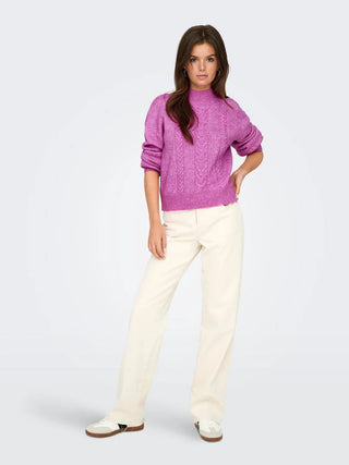 JACQUELINE DE YONG SUSANNA SWEATER LONG SLEEVE WOMEN (ROSE VIOLET) 15328351 RSV