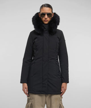 REFRIGIWEAR GIUBBOTTO CROP  LADY TECH FUR CAPPUCCIO CON PELLICCIA DONNA W99208 8XT379 G06000