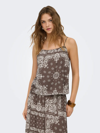 ONLY RAMSE TOP CON STAMPA BANDANA 15373640 CCM