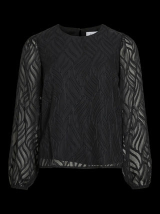 VILA T-SHIRT MIKA MANICA LUNGA GIROCOLLO DONNA 14107406 BTY