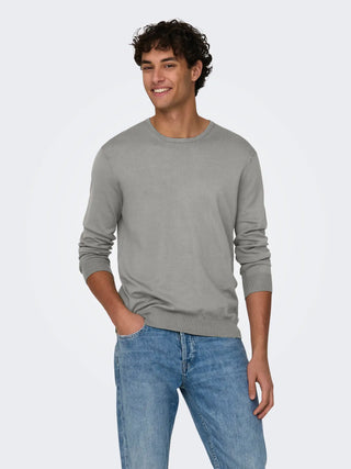 ONLY&SONS WYLER MAGLIONE GIRO COLLO UOMO 22020088 GRF