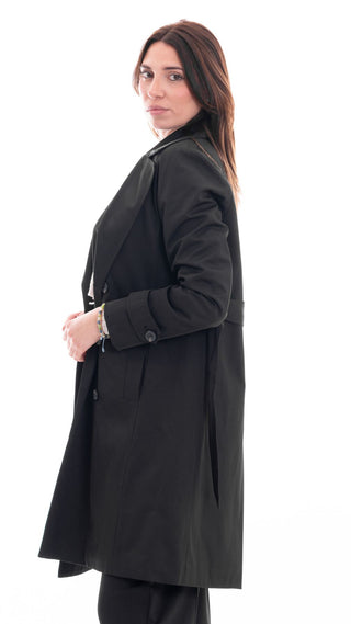MARKUP TRENCH IN COTONE DOPPIOPETTO DONNA MW764039 NER