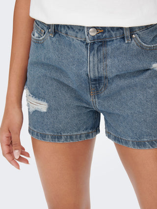ONLY BERMUDA JEANS JAGGER HW MOM DNM SHORTS WOMEN 15245695 MBD