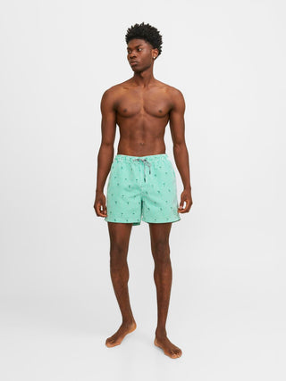 JACK&amp;JONES MEN'S SWIM SMALL STRIPES SWIMMING BOXER 12253240 GRB