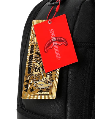 SPRAYGROUND SHARK CENTRAL BLACK EMBROIDEDRED SHARK   ZAINO B9629