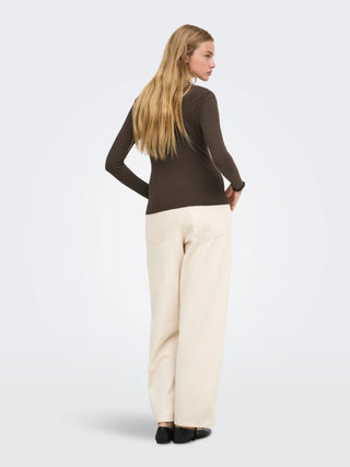 ONLY EMMA T-SHIRT GIROCOLLO A COSTINE 15180040 BRK