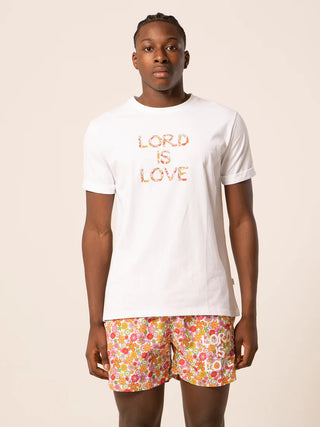 LORD PARTENOPEI FLORAL LOGO FANTASY T-SHIRT TM24-HIPPIE BIA
