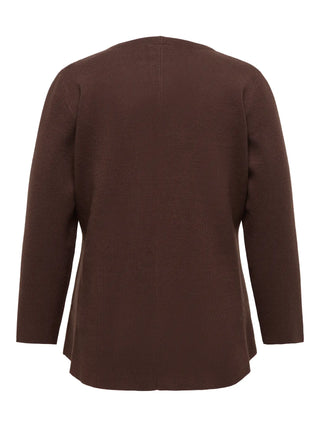 ONLY CARMAKOMA MAGLIONE IBI A SCOLLO V CON BOTTONE A FIORE DORATO 15377044 CFB