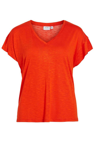 VILA T-SHIRT MEZZA MANICA SCOLLA A V NOEL DONNA 14095744 ORG