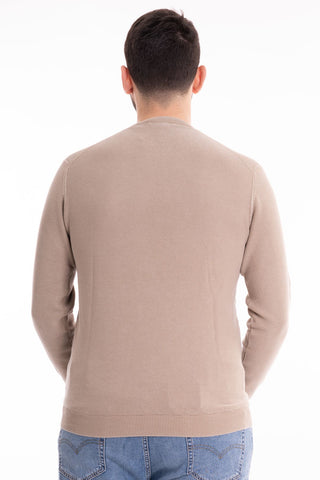 MARKUP CREW NECK LONG SLEEVE SWEATER RICE POINT MK690012 CRD