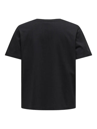 JACQUELINE DE YONG CIF T-SHIRT CON RICAMO INGLESE DONNA (COL:BLACK) 15342866 BLK