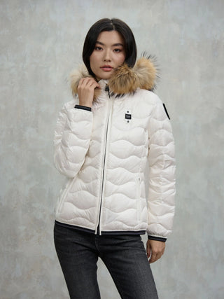 BLAUER PIUMINO ALDIE CAPPUCCIO CON PELLICCIA DONNA BLDC03096 006047 100BI