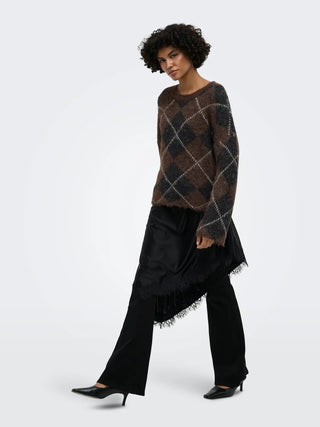 ONLY MAGLIONE NOEME IN MAGLIA A QUADRI 15378140 CFB