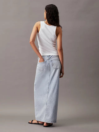 CALVIN KLEIN JEANS TOP ARCHIVAL MONOLOGUE RIB TANK WOMEN J223160 YAF