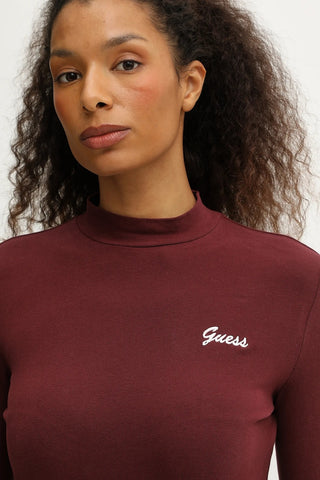 GUESS TOP ALBA COLLO ALTO MANICA LUNGA DONNA V5BP10KCBF1 G4P2