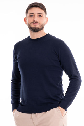 MARKUP CREW NECK COTTON SWEATER MK10001 BLUE