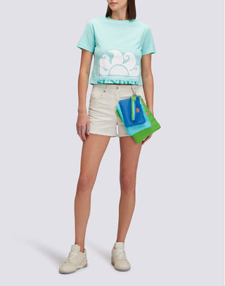 SUNDEK 3 PIECE CLUTCH WITH KEY RING AND RAINBOW DETAIL AM083ABPY800 A6702