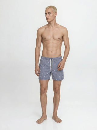 JACK&JONES MAUI BREEZE BOXER MARE FANTASIA A RIGHE CON FENICOTTERI 12291425 NVB