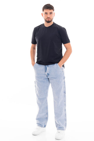 MARKUP CREW NECK SHORT SLEEVE T-SHIRT TECHNICAL COTTON MK691094 BLUE