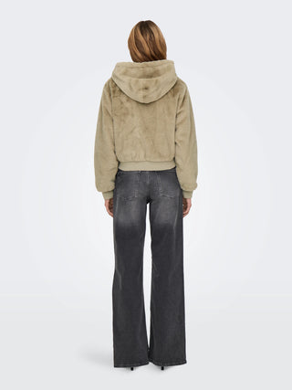 ONLY GIUBBOTTO VENICE IN PILE CON CAPPUCCIO  E ZIP DONNA (CHOCOLATE TORTE) 15322127 TCA