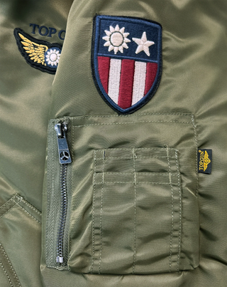 TOP GUN TOP GUN BOMBER “The Flying Tigers” in NYLON CON PATCH TGJ2624 1501