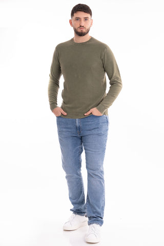 MARKUP CREW NECK SWEATER LONG SLEEVED POINT RICE MK690012 MLR