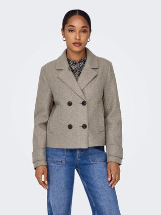 ONLY FREJA CAPPOTTO CROP DOPPIOPETTO DONNA 15320983 MMR