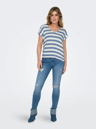 ONLY LIRA T-SHIRT A RIGHE 15252103 INY