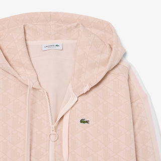 LACOSTE FELPA CON CAPPUCCIO IN JACQUARD CON MONOGRAMMA SF7606 WF6