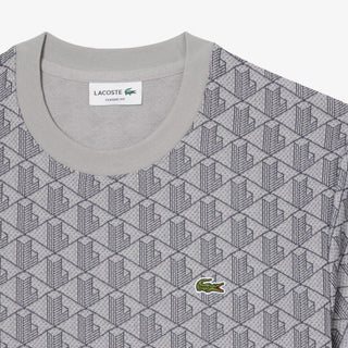 LACOSTE T-SHIRT SLIM FIT CON MONOGRAMMA JACQUARD UOMO TH1197 41I