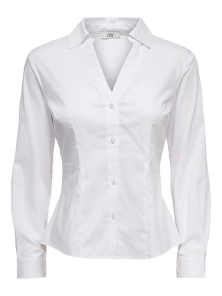 JACQUELINE DE YONG CAMICIA MIO SCOLLO V JDY 15370452 WHT