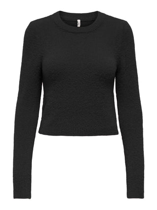 ONLY PETRA MAGLIONE TAGLIO CORTO DONNA 15350654 BLK