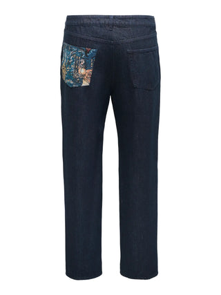 ONLY&SONS JEANS FADE CON DISEGNO SULLA TASCA POSTERIORE SINISTRA 22039448 DBD