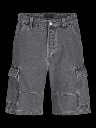 JACK&JONES BERMUDA CARGO ALEX DENIM IN COTONE UOMO (col:gray denim) 12273224 GDM