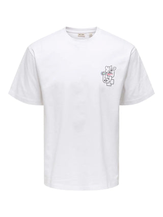ONLY&SONS FRED T-SHIRT CON STAMPA 22038836 BGW