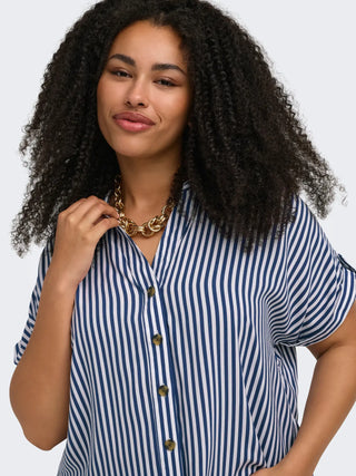 ONLY CARMAKOMA YASMIN CAMICIA RIGATA 15372772 PBW