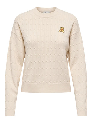 JACQUELINE DE YONG PRIME MAGLIONE CON TRECCE ED ORSO RICAMATO 15367629 WTG