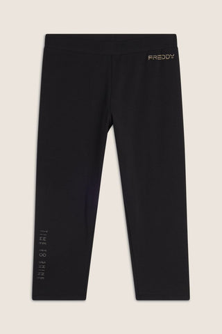 FREDDY LEGGINS 3/4 CON LOGO IN RILIEVO E SCRITTA SULLA GAMBA DONNA WCRP11 N