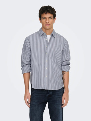 ONLY&SONS CAMICIA ONS GIORGIO TESSUTO RIGATO 22036696 PBW