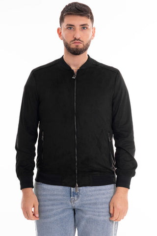 MARKUP PERFORATED DAINETTO BOMBER MK694008 BLACK