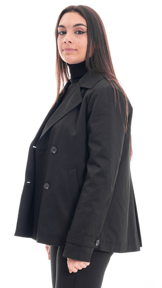 MARKUP TRENCH CORTO IN COTONE DOPPIOPETTO DONNA MW764040 NER