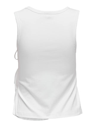 ONLY WILL TOP IN COTONE CON DETTAGLIO LACCI LATERALI DONNA (col:bright white) 15343430 BGW