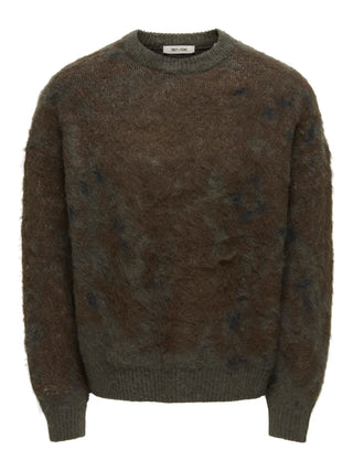 ONLY&SONS MAGLIONE WILLIS JAQUARD A GIRO COLLO 22038985 BLG