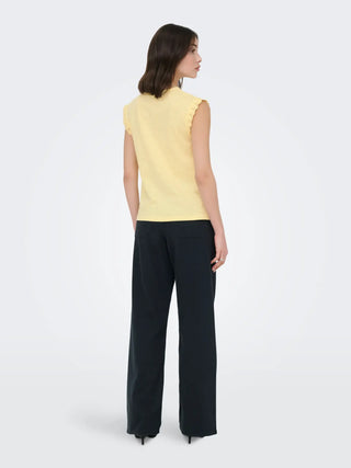 JACQUELINE DE YONG SALVA T-SHIRT GIROMANICA CON RICAMO DONNA 15318217 DEC